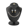 #185-1L-BK Deluxe jewelry Combination bust display with PU leather and designed to showcase earrings, rings, and necklaces
