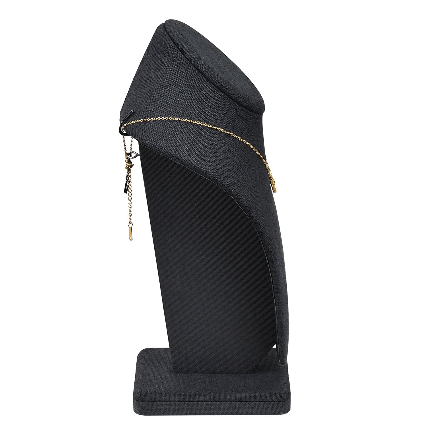 #189-7-LNBK Jewelry Display Bust , Black Linen