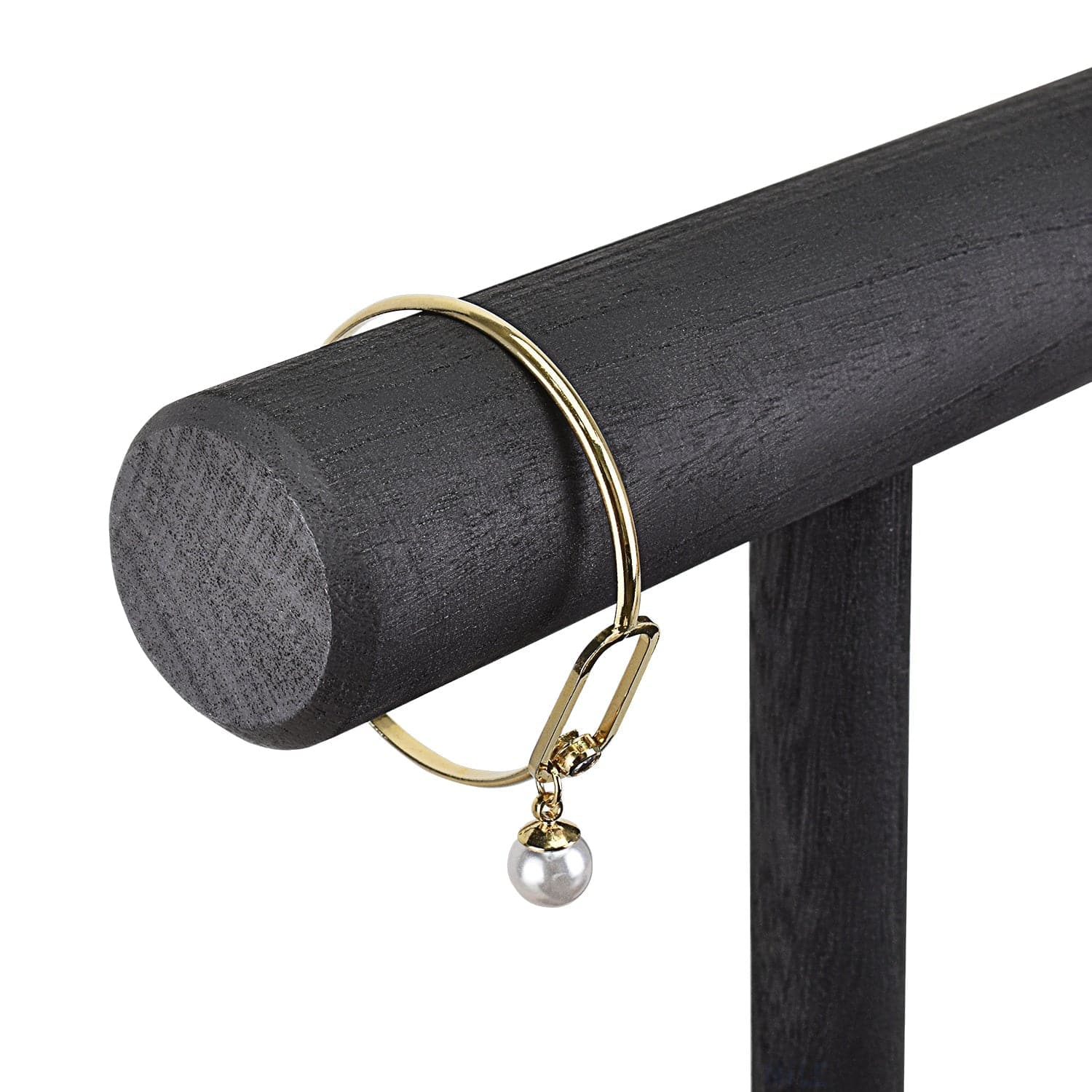 Wooden 2 Tier Bracelet T Bar Jewelry and Watch Display