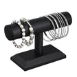 #219L-BK  Black Deluxe PU Faux Leather Jewelry Display Holder Organizer,Black