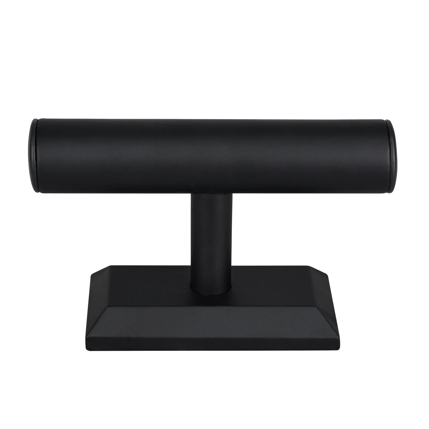 #219L-BK  Black Deluxe PU Faux Leather Jewelry Display Holder Organizer,Black
