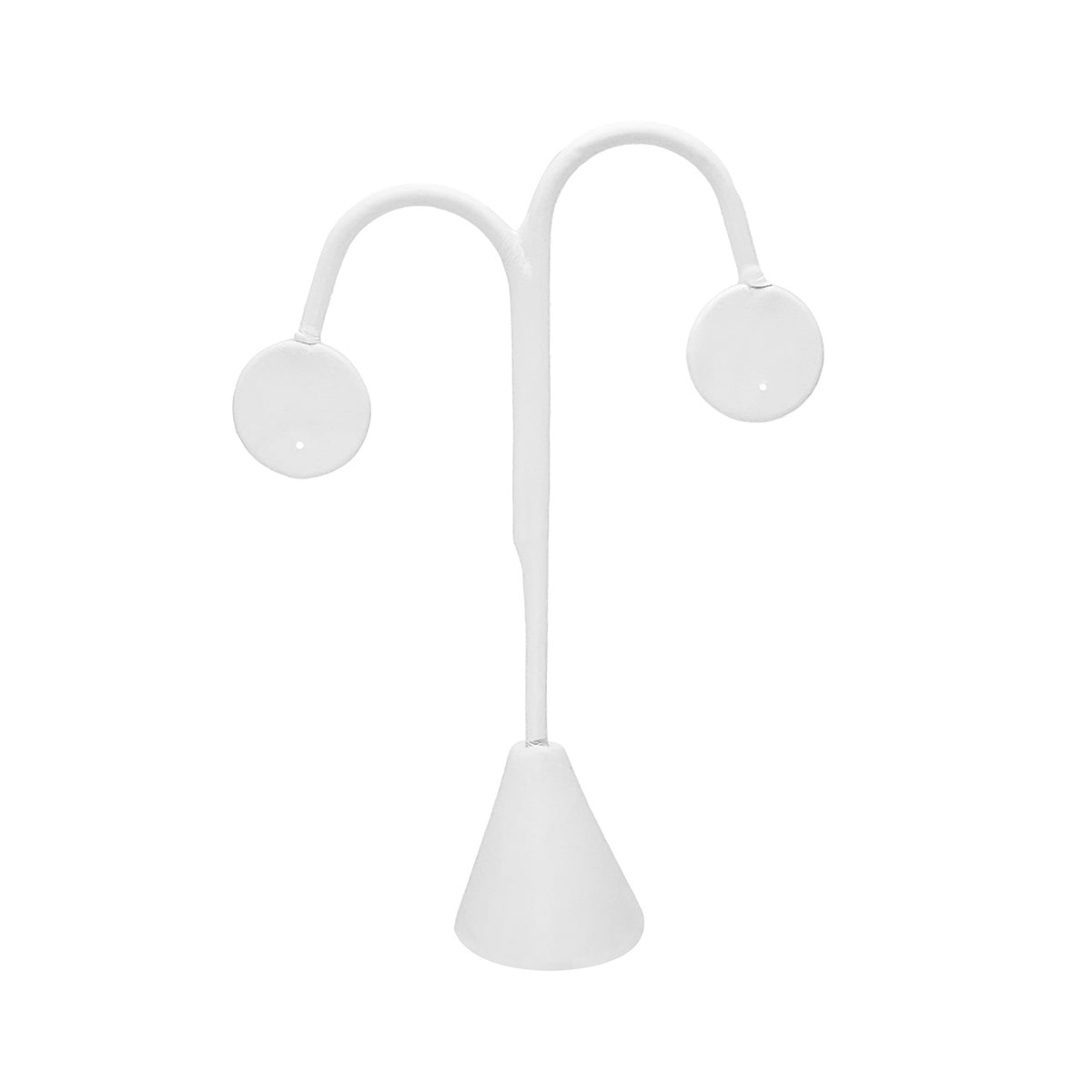 #241-1L (W) Medium Earring Display Tree Stand, White leatherette