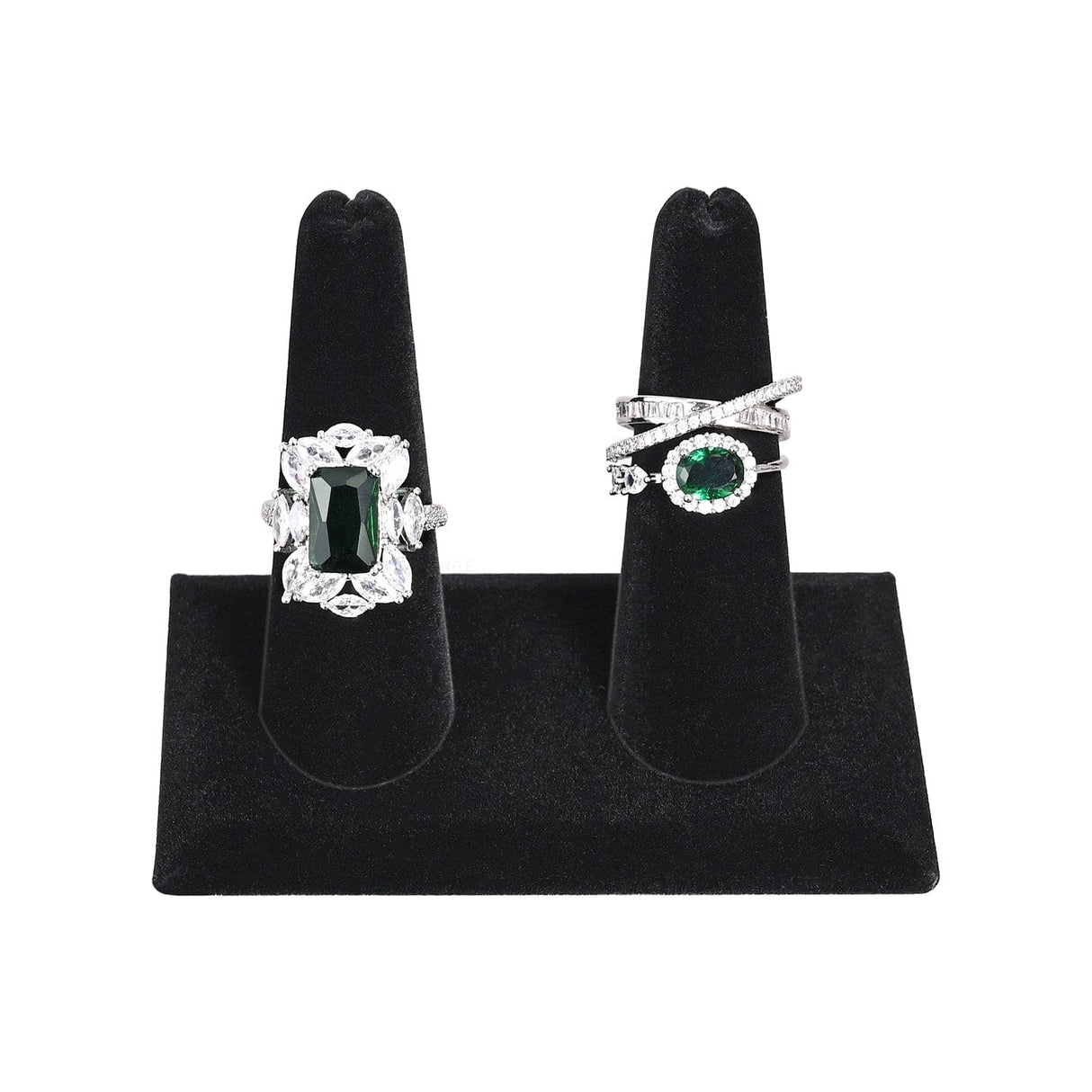 #245-2 Velvet leatherette Finger Ring Display