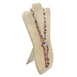 Linen Covered Padded Wood Necklace Display Easel-Nile Corp