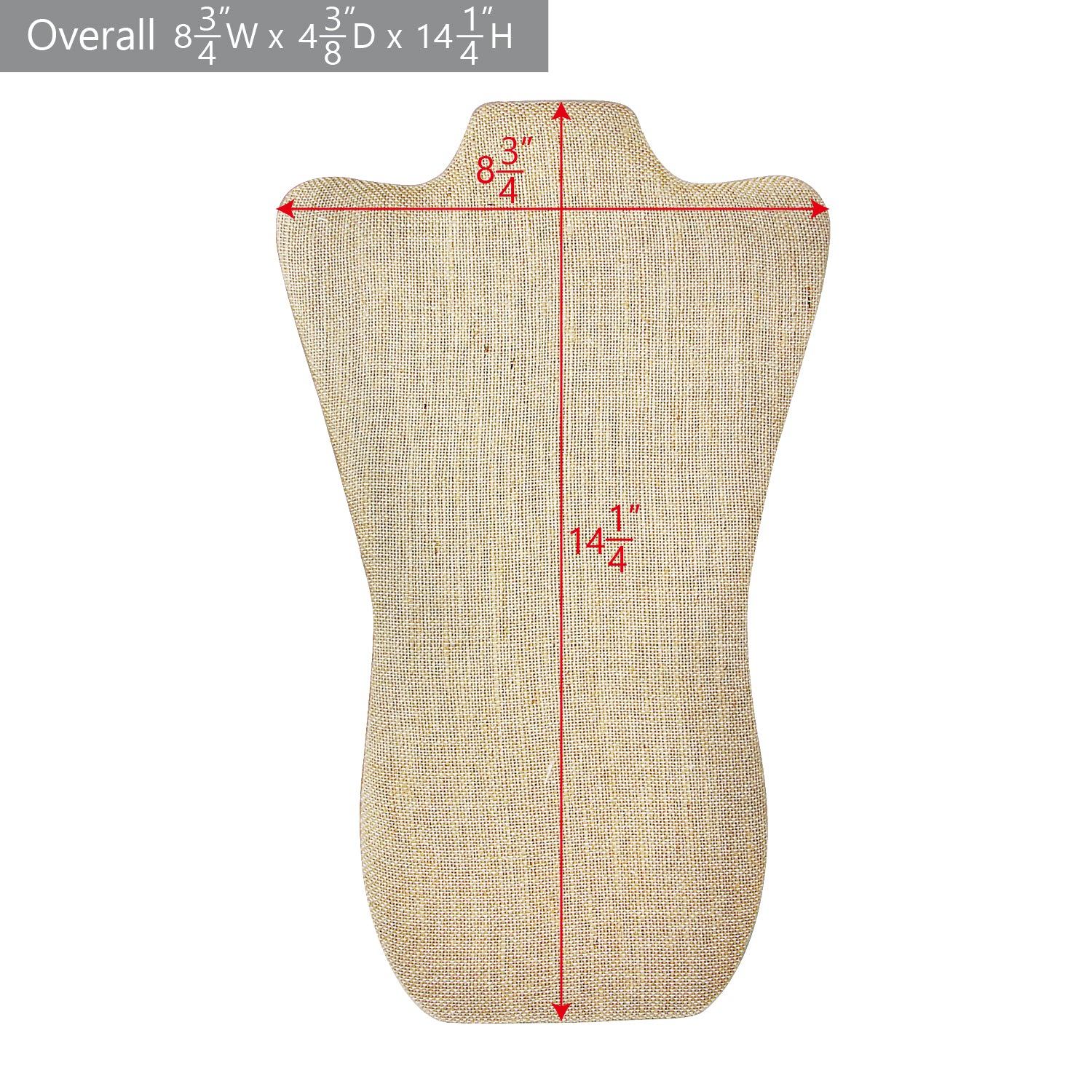 Linen Covered Padded Wood Necklace Display Easel-Nile Corp