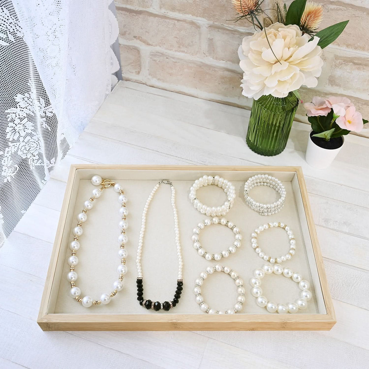 #BW1-1 Multi-functional Bamboo Jewelry Tray