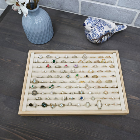#BW222-1   Bamboo Ring Tray Jewelry Display
