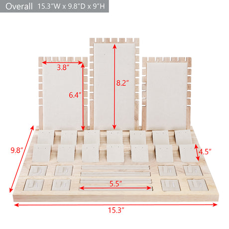 #BW6700  Wood Jewelry Display Set