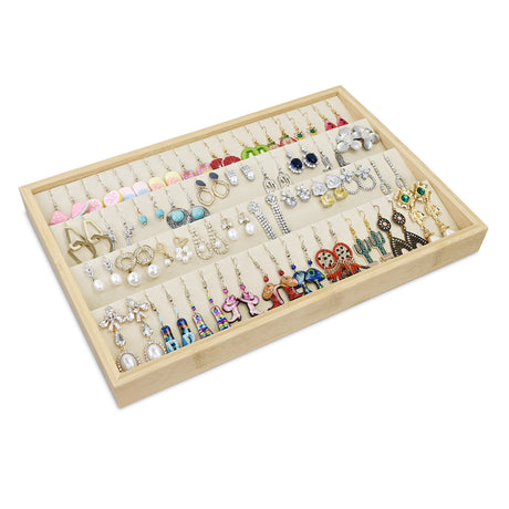 #BW92-E3  Bamboo Jewelry Tray Earrings