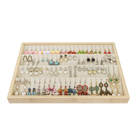 #BW92-E3  Bamboo Jewelry Tray Earrings