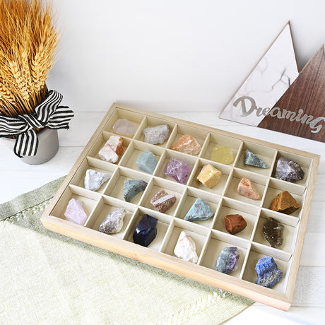 #BW96-24 Solid Bamboo Wood Jewelry Tray - Necklace Ring Tray Earrings