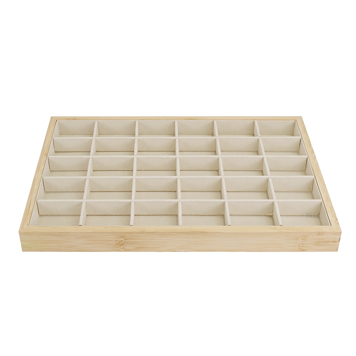 #BW96-30 Solid Bamboo Wood Jewelry Tray - Necklace Ring Tray Earrings