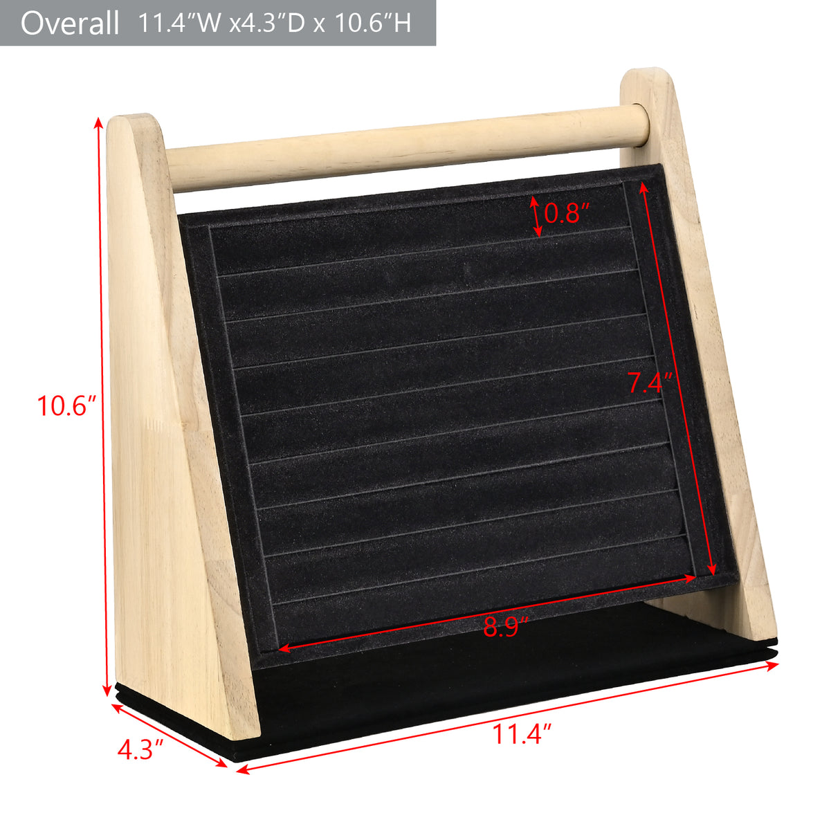 #BWTR222-1  Velvet-Decorated Jewelry Ring Display Rack – Perfect for Protecting and Displaying Jewelry