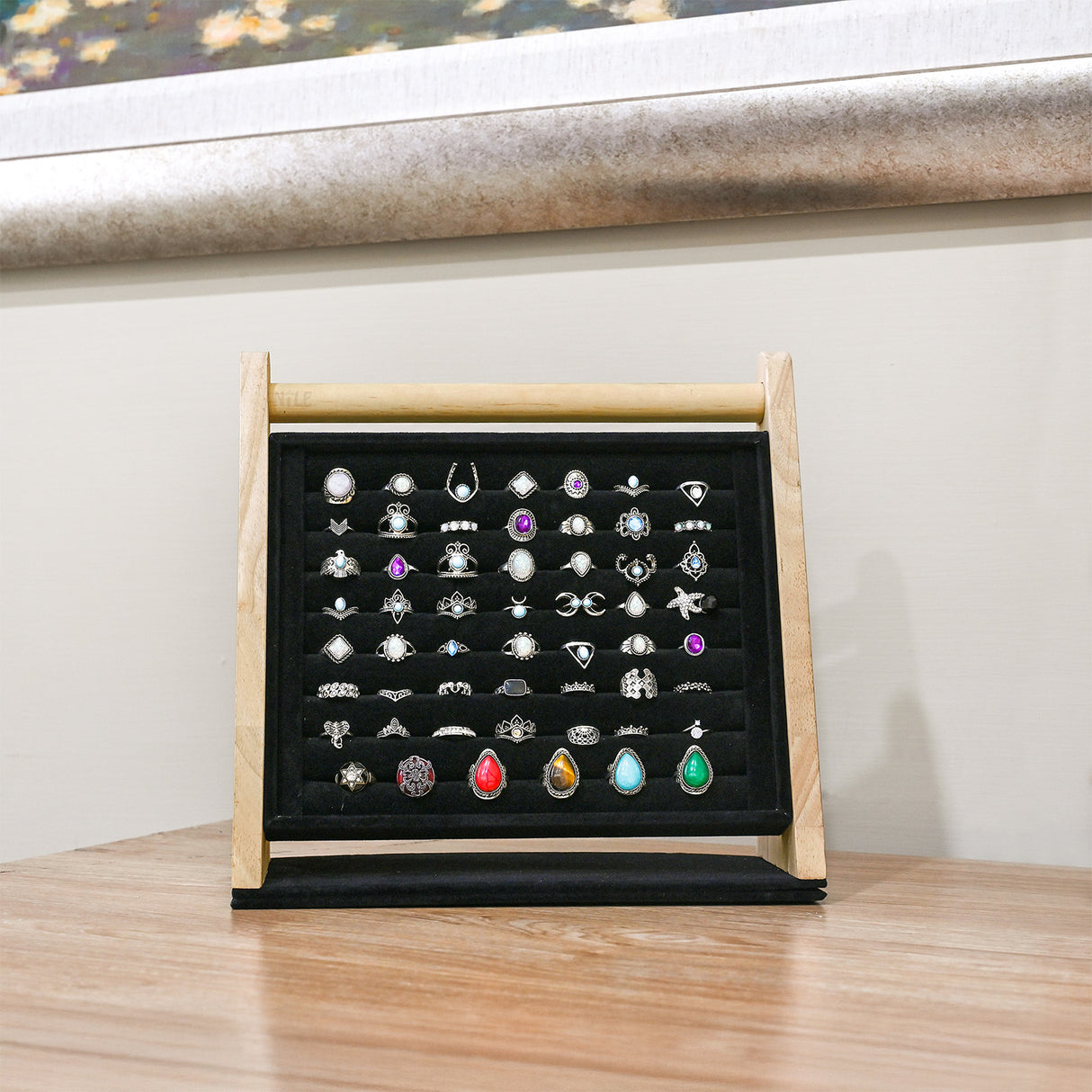 #BWTR222-1  Velvet-Decorated Jewelry Ring Display Rack – Perfect for Protecting and Displaying Jewelry