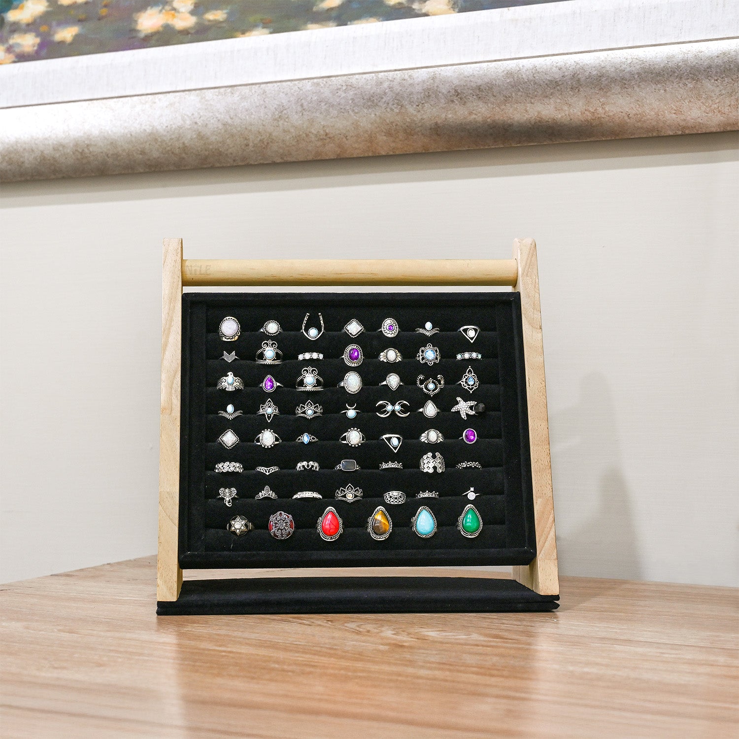 #BWTR222-1  Velvet-Decorated Jewelry Ring Display Rack – Perfect for Protecting and Displaying Jewelry