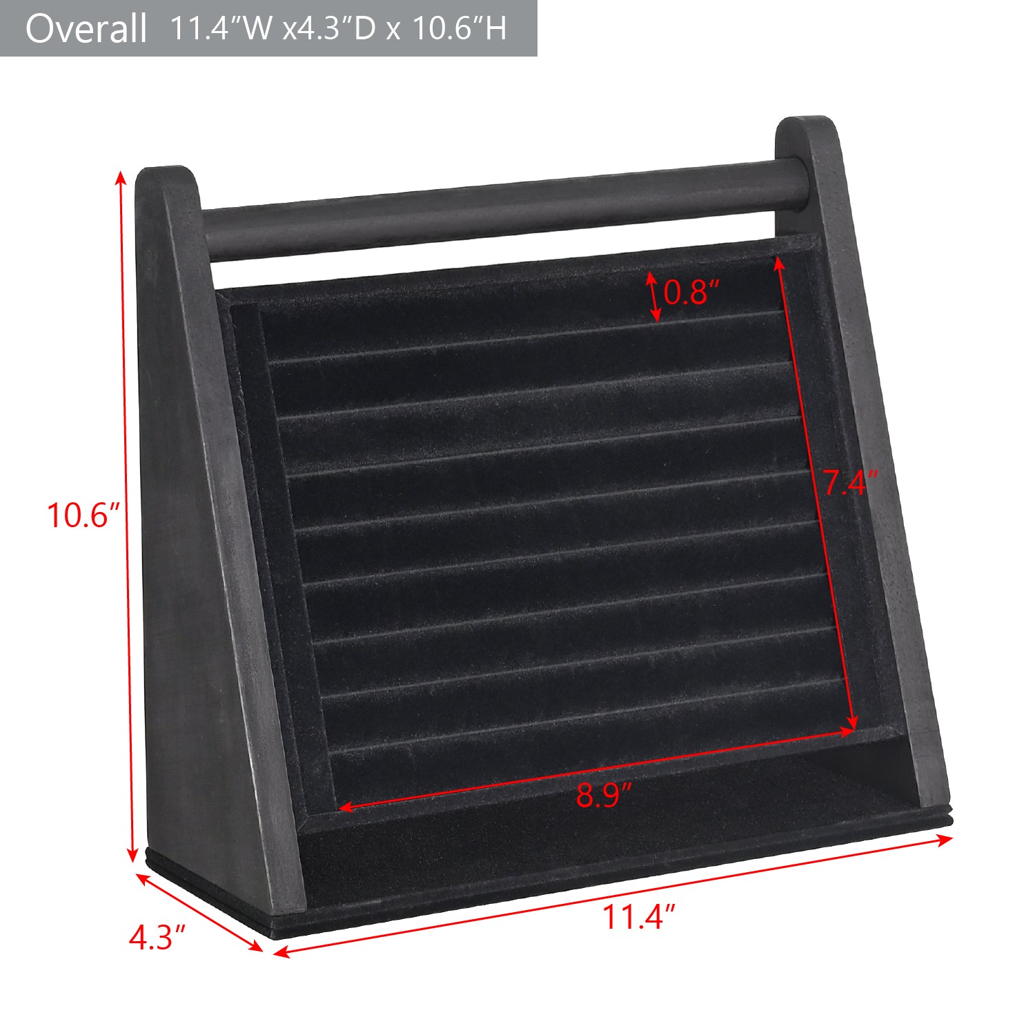 #BWTR222-1  Velvet-Decorated Jewelry Ring Display Rack – Perfect for Protecting and Displaying Jewelry