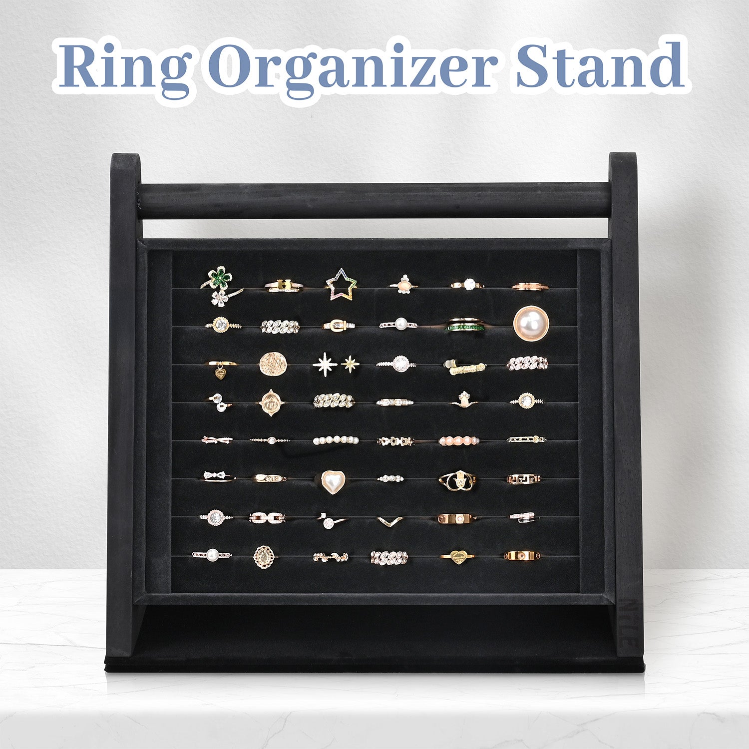 #BWTR222-1  Velvet-Decorated Jewelry Ring Display Rack – Perfect for Protecting and Displaying Jewelry