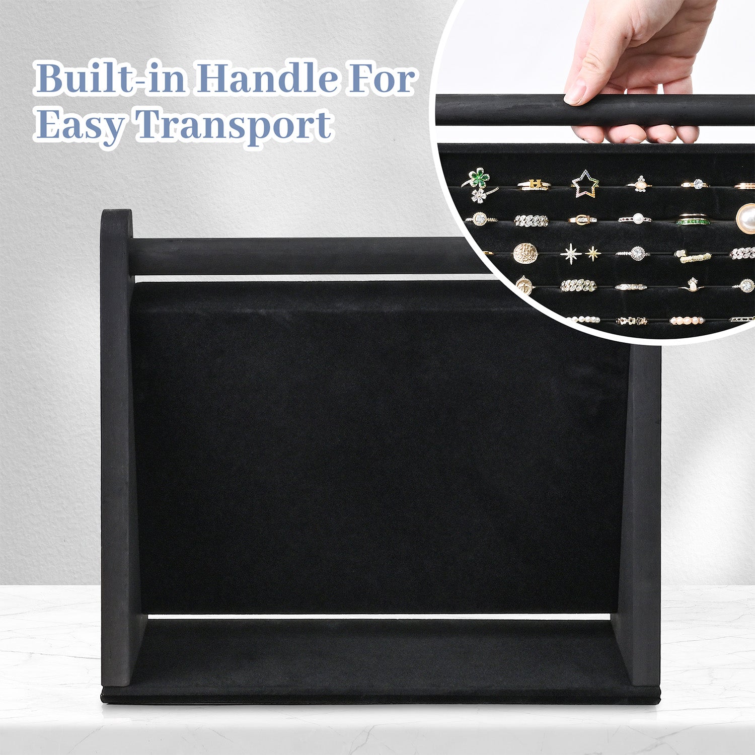 #BWTR222-1  Velvet-Decorated Jewelry Ring Display Rack – Perfect for Protecting and Displaying Jewelry