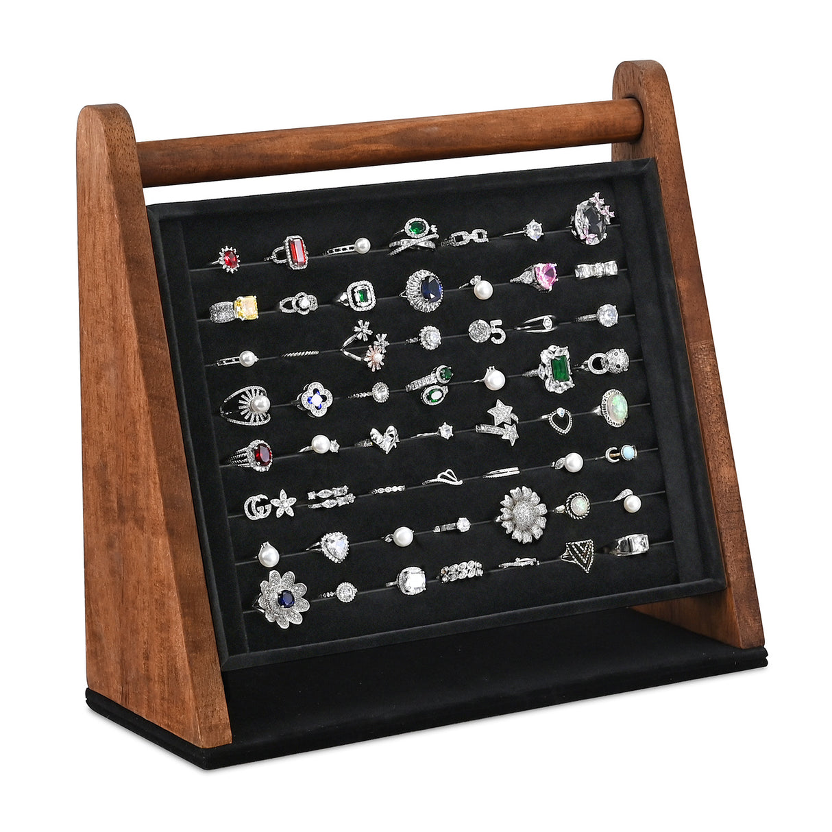 #BWTR222-1  Velvet-Decorated Jewelry Ring Display Rack – Perfect for Protecting and Displaying Jewelry