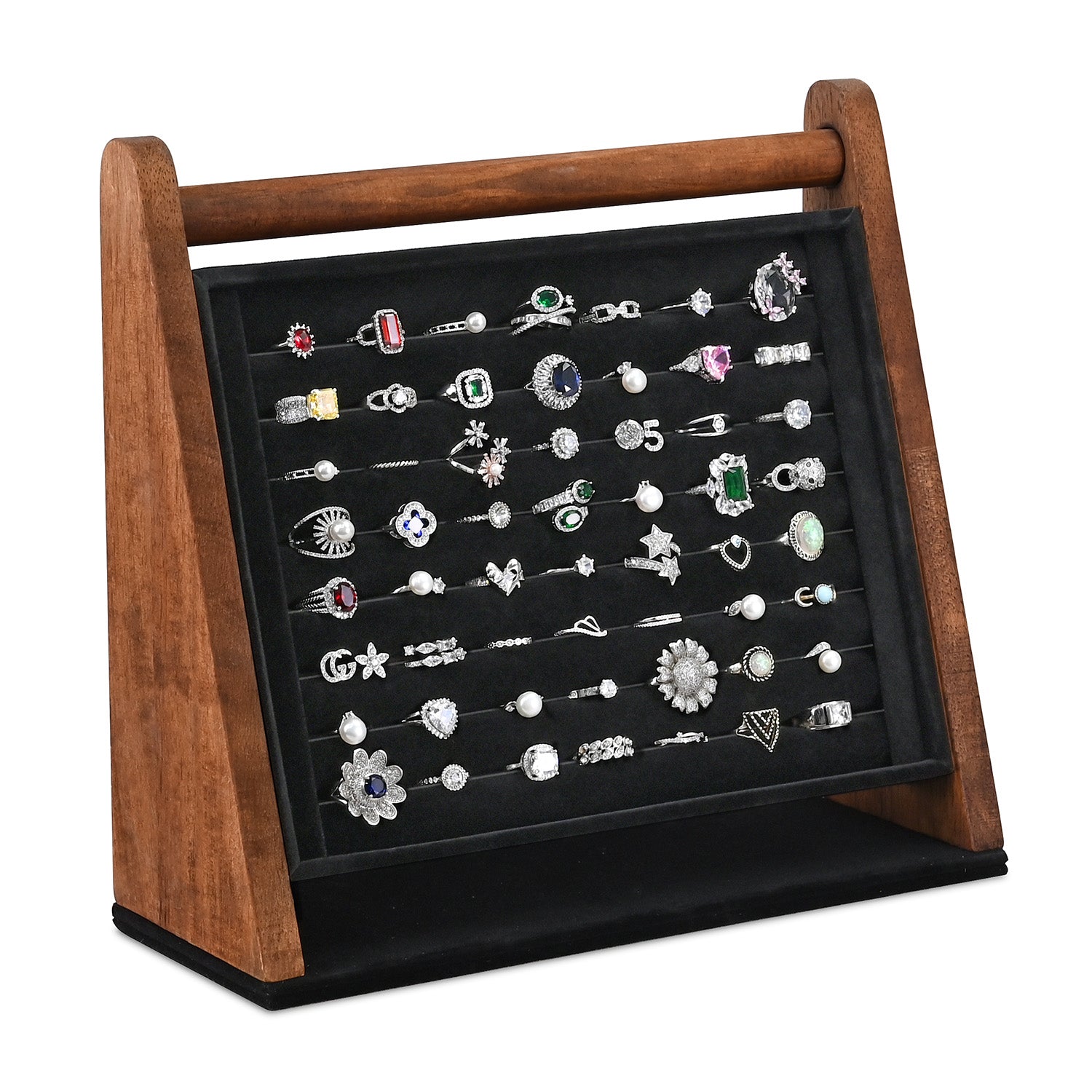 #BWTR222-1  Velvet-Decorated Jewelry Ring Display Rack – Perfect for Protecting and Displaying Jewelry