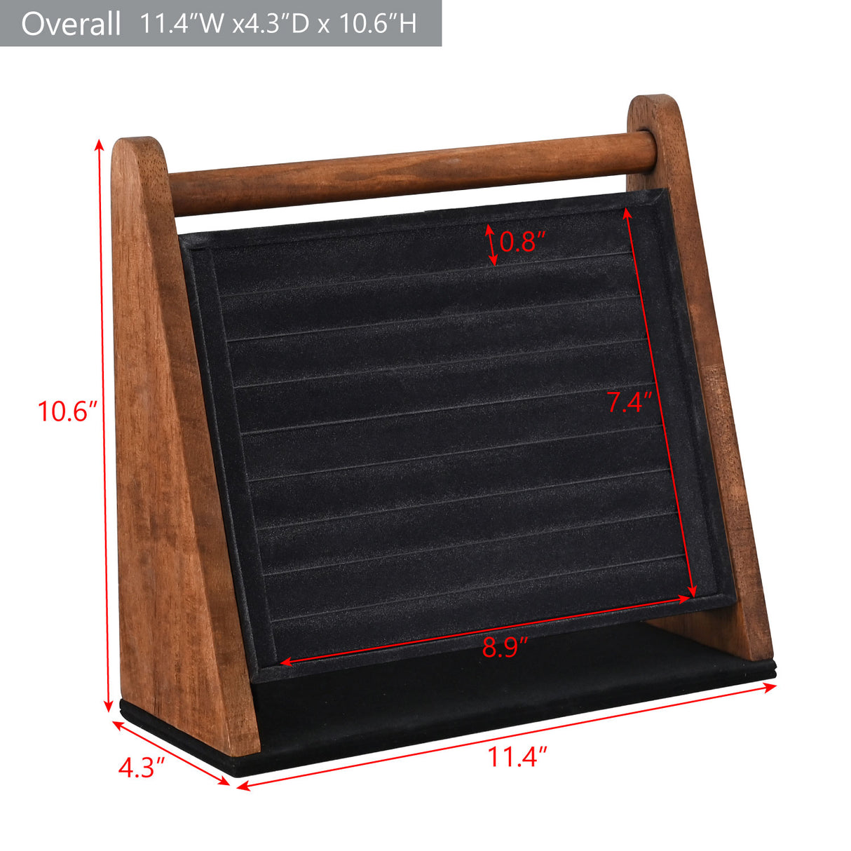 #BWTR222-1  Velvet-Decorated Jewelry Ring Display Rack – Perfect for Protecting and Displaying Jewelry