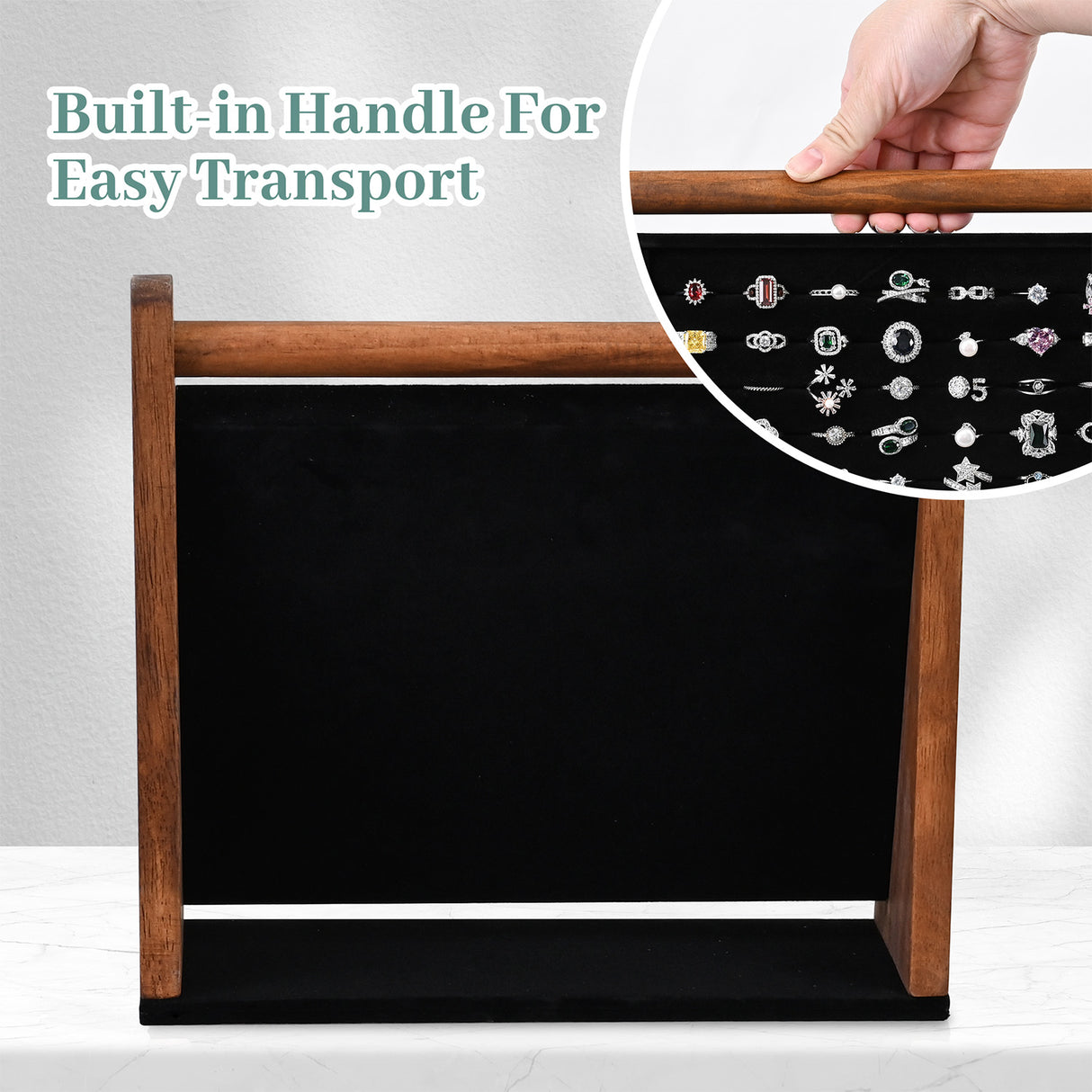 #BWTR222-1  Velvet-Decorated Jewelry Ring Display Rack – Perfect for Protecting and Displaying Jewelry