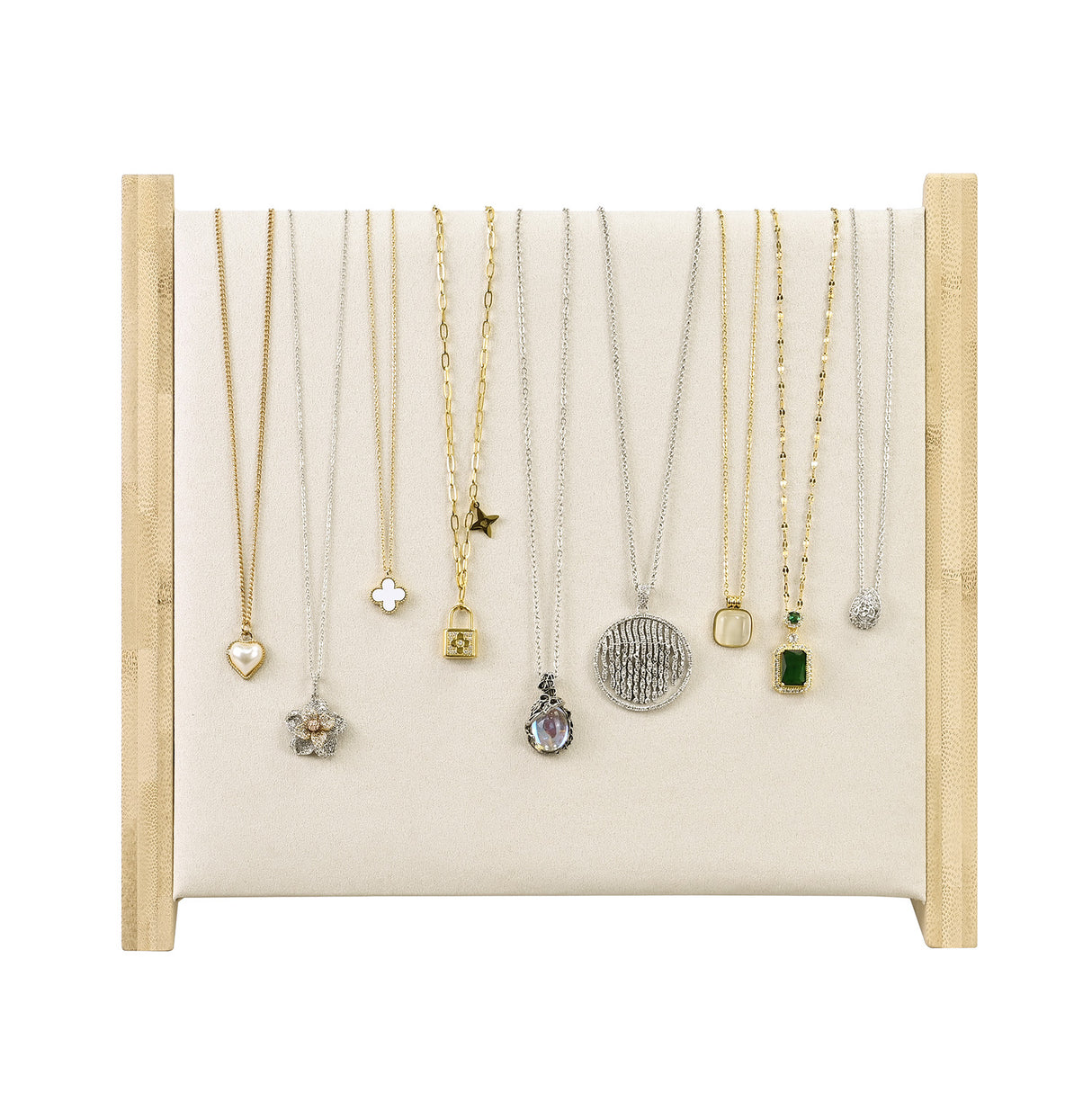 #BWTR68-H   Bamboo Jewelry Necklace Display Stand for Necklaces
