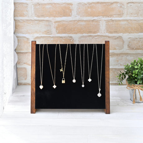 #BWTR68-H   Bamboo Jewelry Necklace Display Stand for Necklaces
