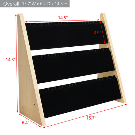 #BWTR92-E3  3-Tier Necklace Holder Stand With Velvet, Jewelry Necklace