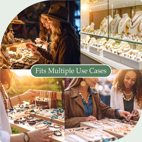 #BWTR92-E3  3-Tier Necklace Holder Stand With Velvet, Jewelry Necklace