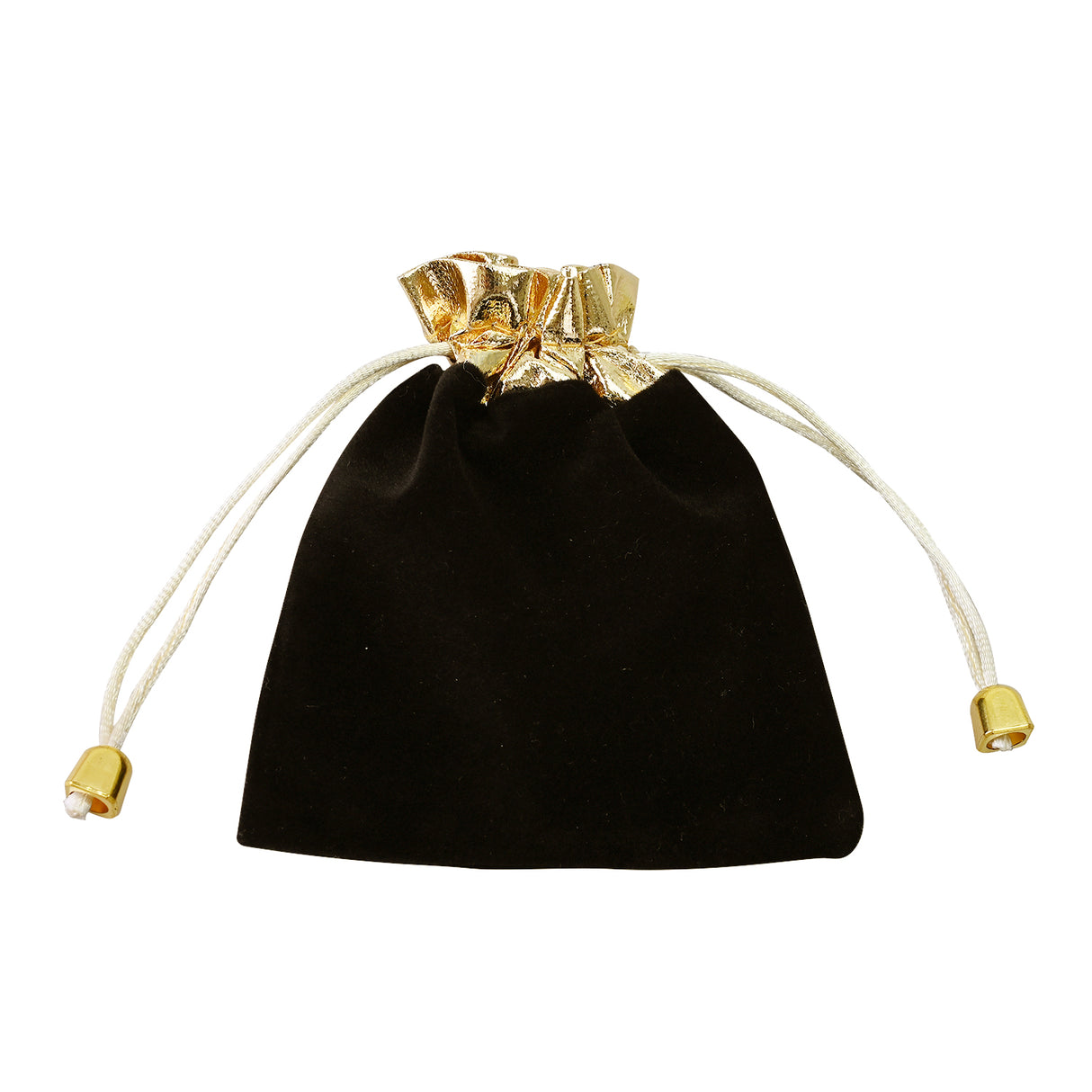 #BX1213G 12pcs Velet Drawstring Pouches, Golden Border Jewelry Storage Bag