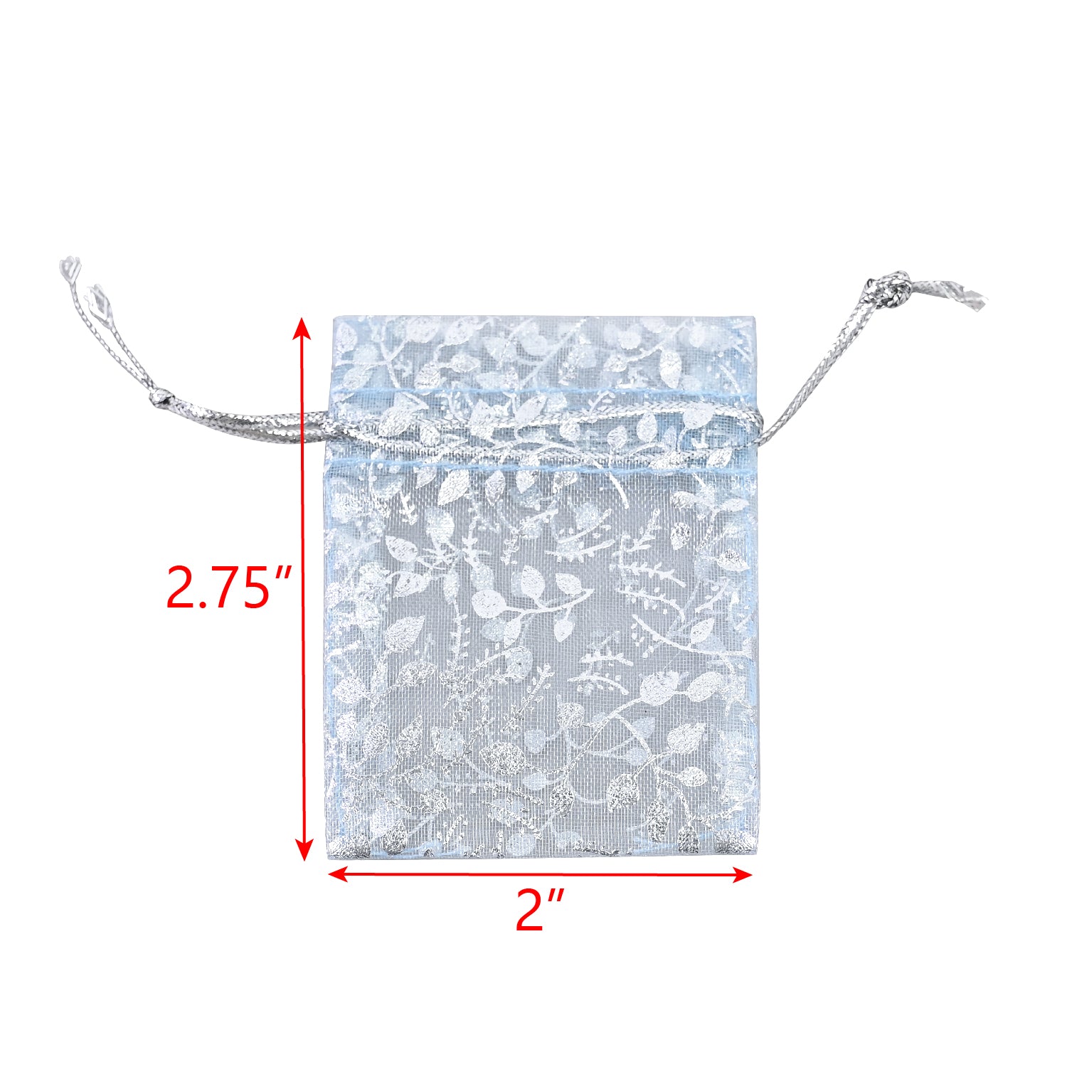 #BX2291  Stars Rose Leave Drawstring Organza Bags Jewelry Pouches