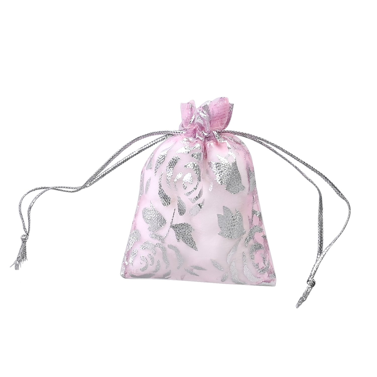 #BX2291  Stars Rose Leave Drawstring Organza Bags Jewelry Pouches