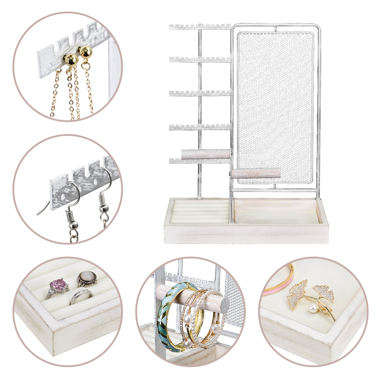#DJP4231ATWH  Jewelry Organizer Display