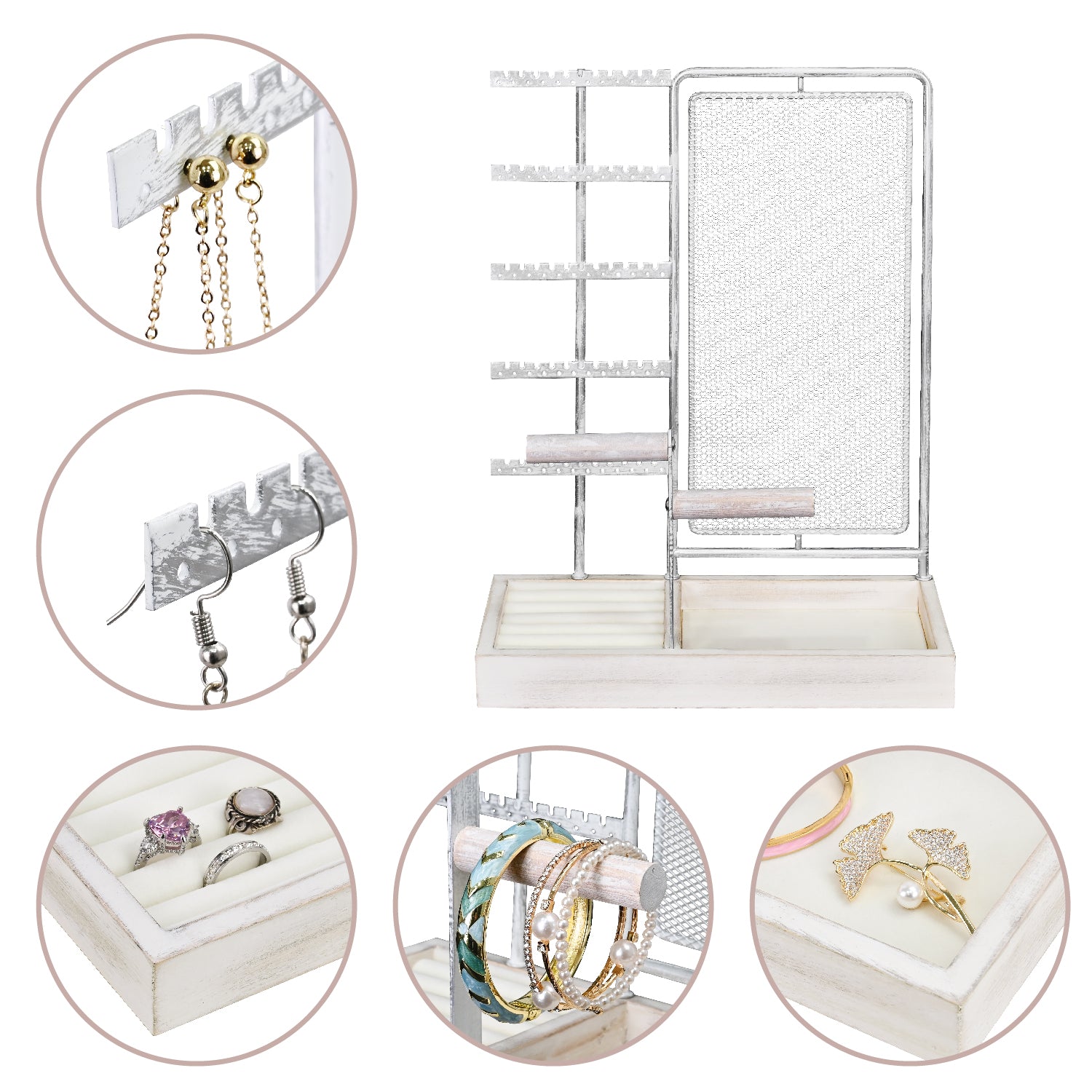 #DJP4231ATWH  Jewelry Organizer Display