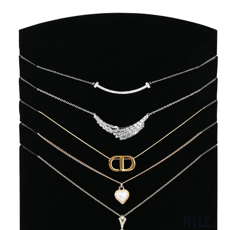 #DPJ7608BK  Bracelet Necklace and Chain Display Pad with Easel