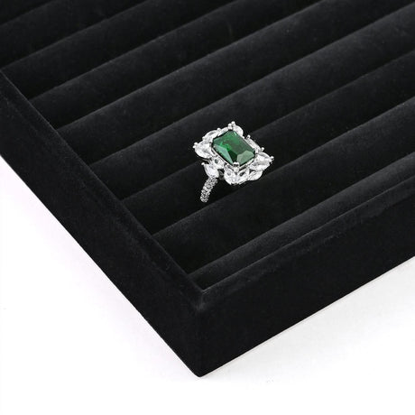 #DPR881BK  Black Velvet Ring Tray Display