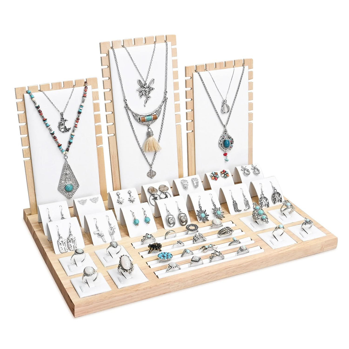#DPS6700  Wood Jewelry Display Set