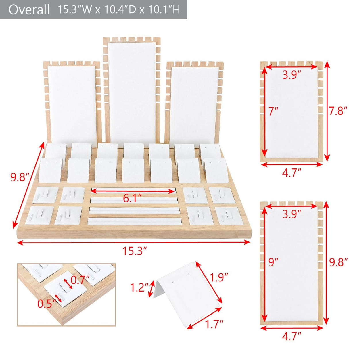 #DPS6700  Wood Jewelry Display Set