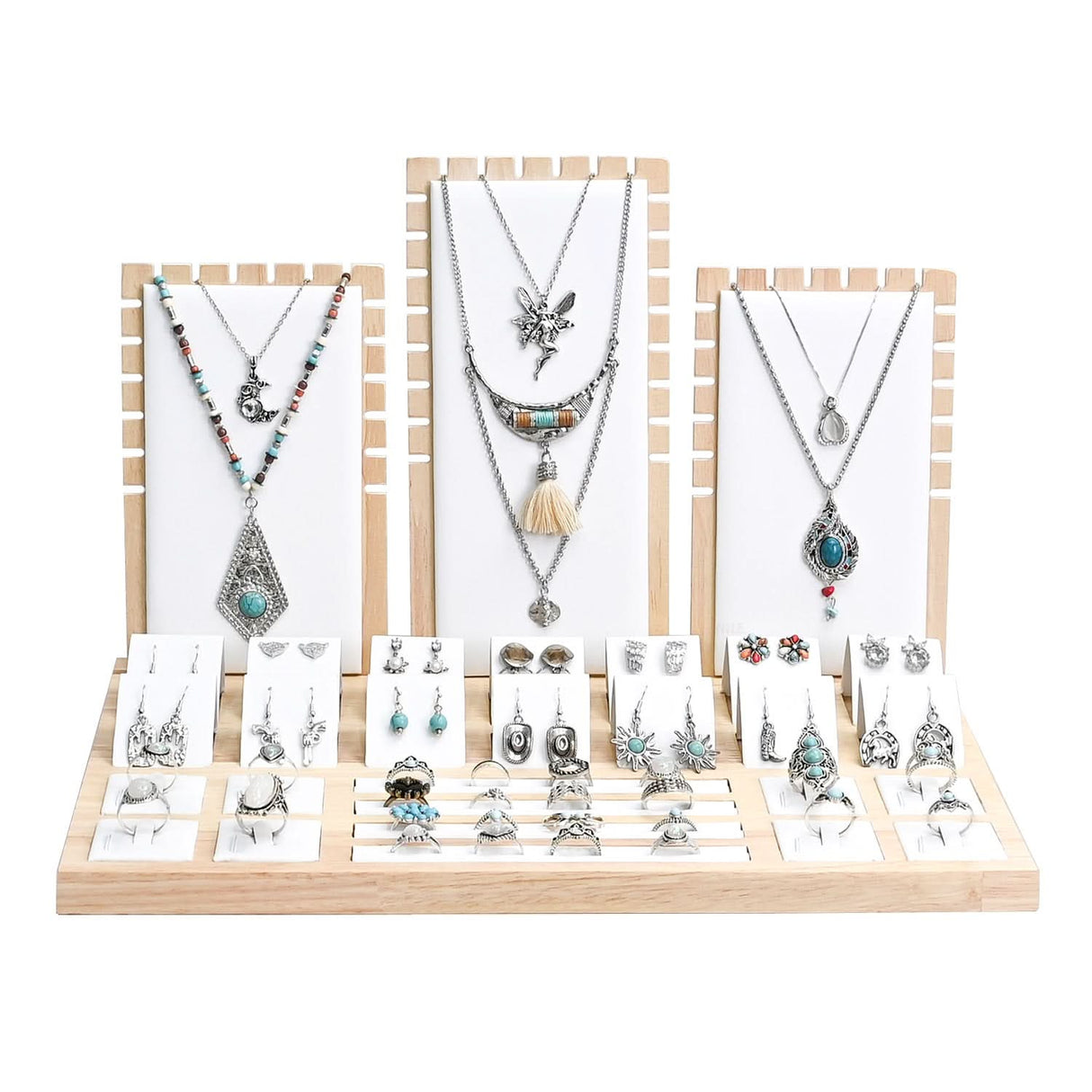 #DPS6700  Wood Jewelry Display Set