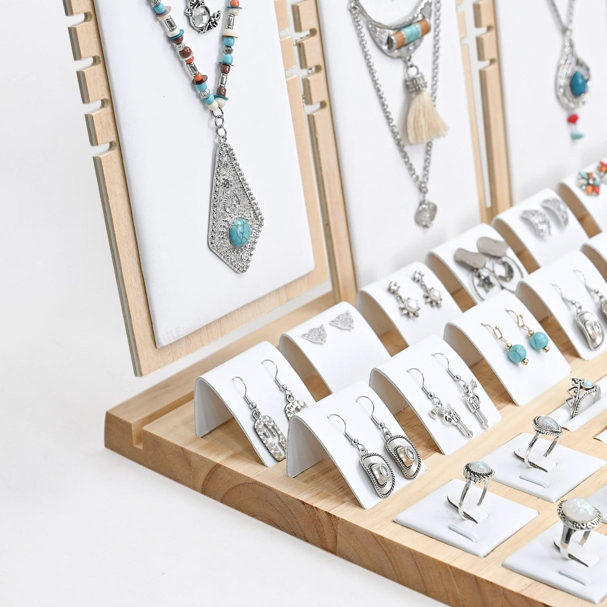 #DPS6700  Wood Jewelry Display Set