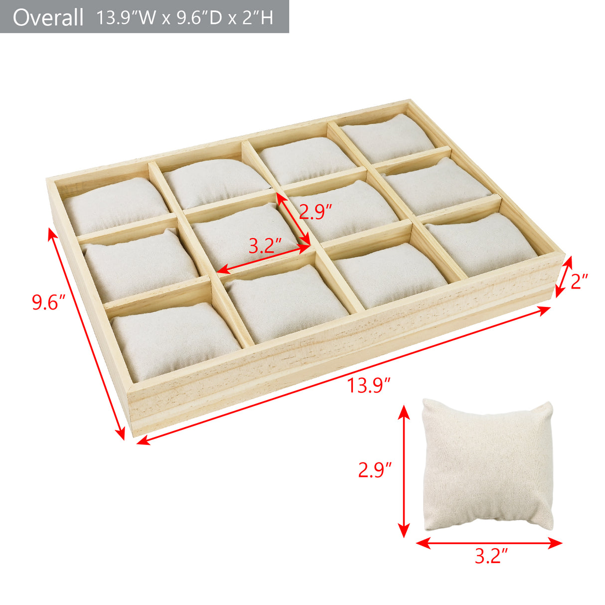 #DPW4512 Watch Storage Box, Watch Display Tray, Bangle Display Tray