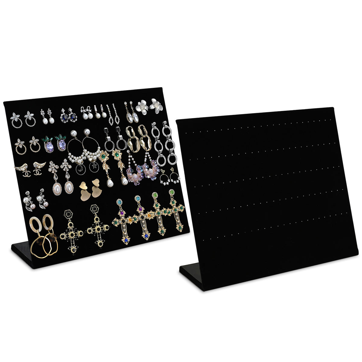 #DTP6120BKx2 Jewelry Earring Display Pad with Easel