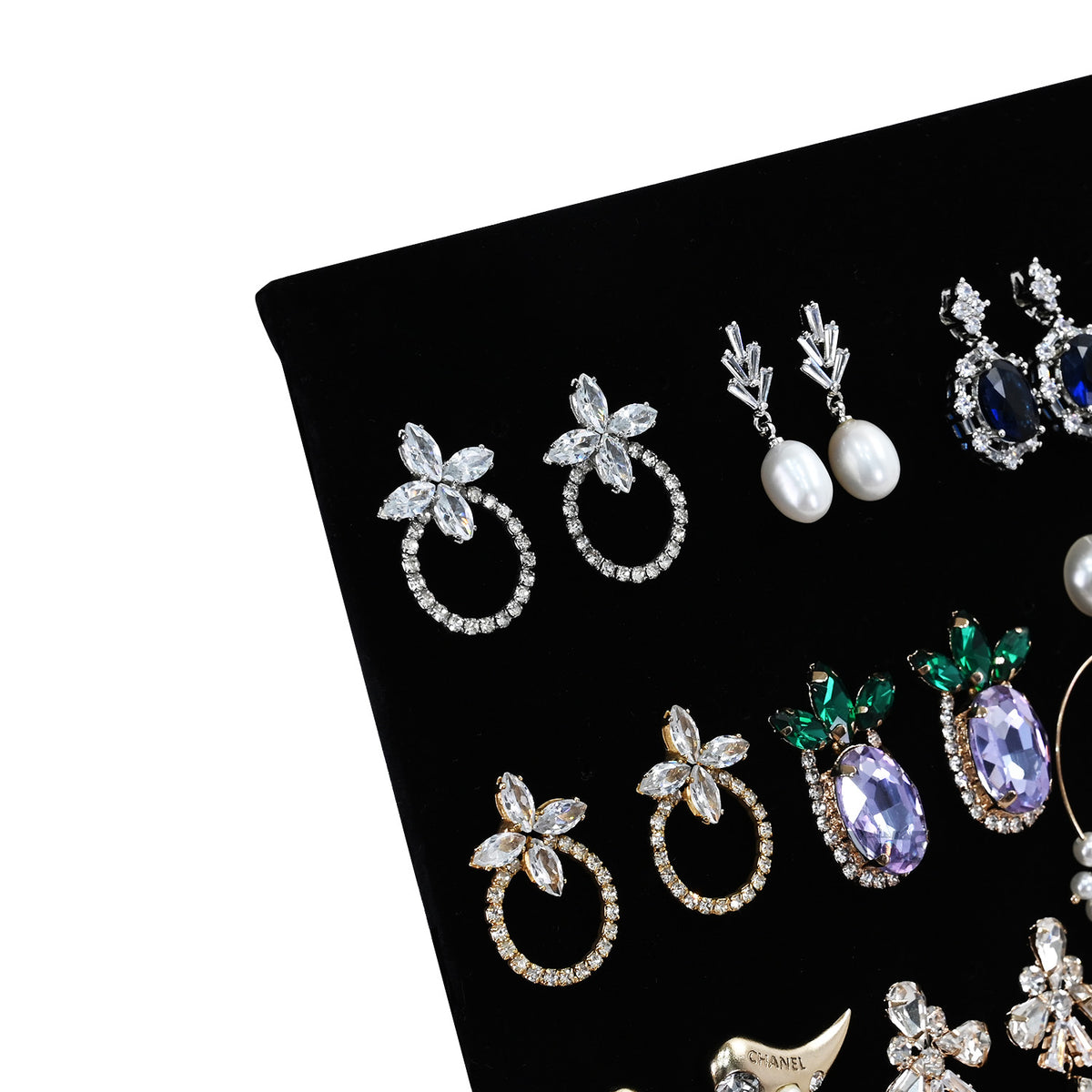 #DTP6120BKx2 Jewelry Earring Display Pad with Easel