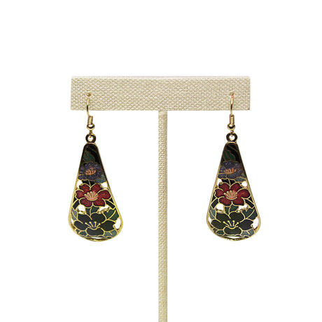 #ED-2402N-LE Medium Metal  T Shape Earring Stand Burlap Linen