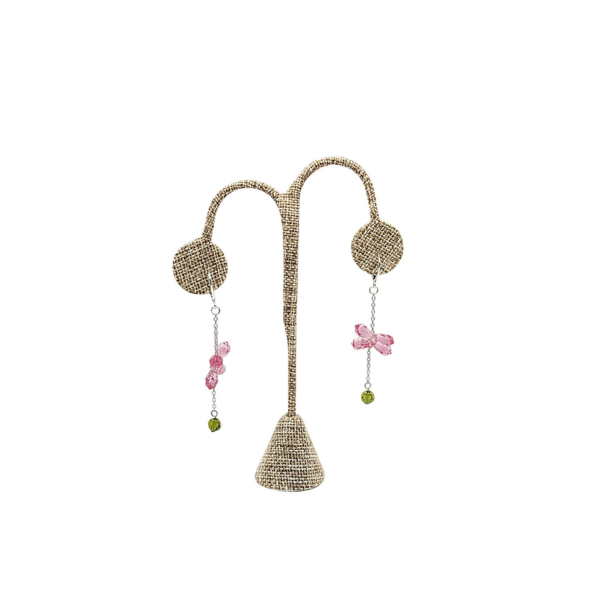 #ED-2411N-N3 Burlap Linen Earring Display Tree