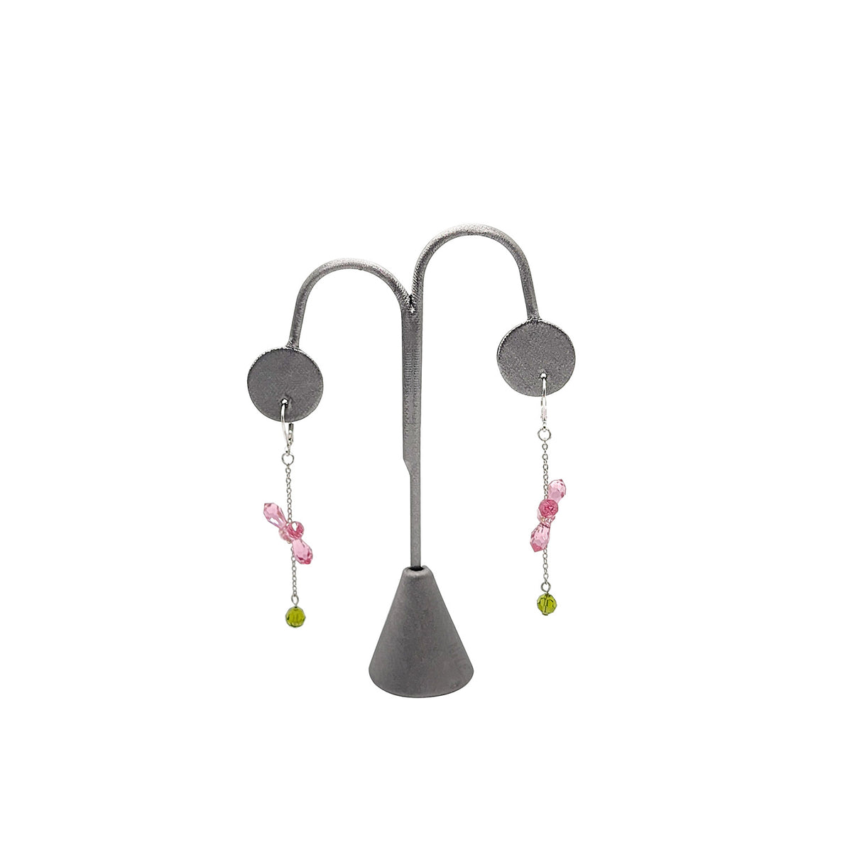 #ED-2411R-SG Steel Grey Leatherette Earring Display Tree