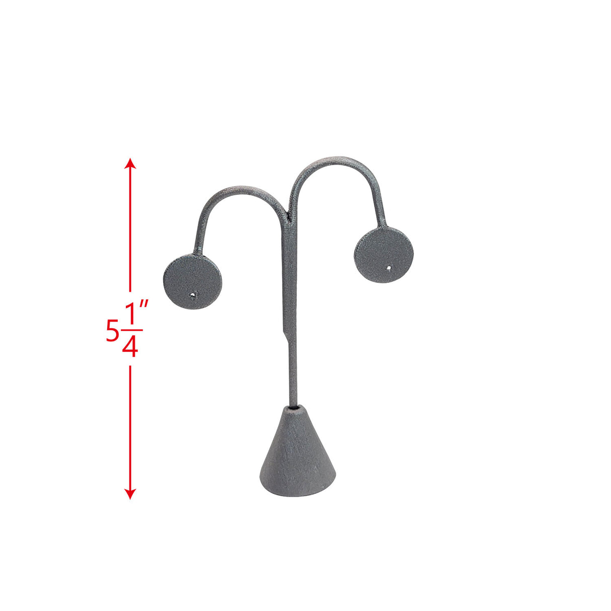 #ED-2411R-SG Steel Grey Leatherette Earring Display Tree