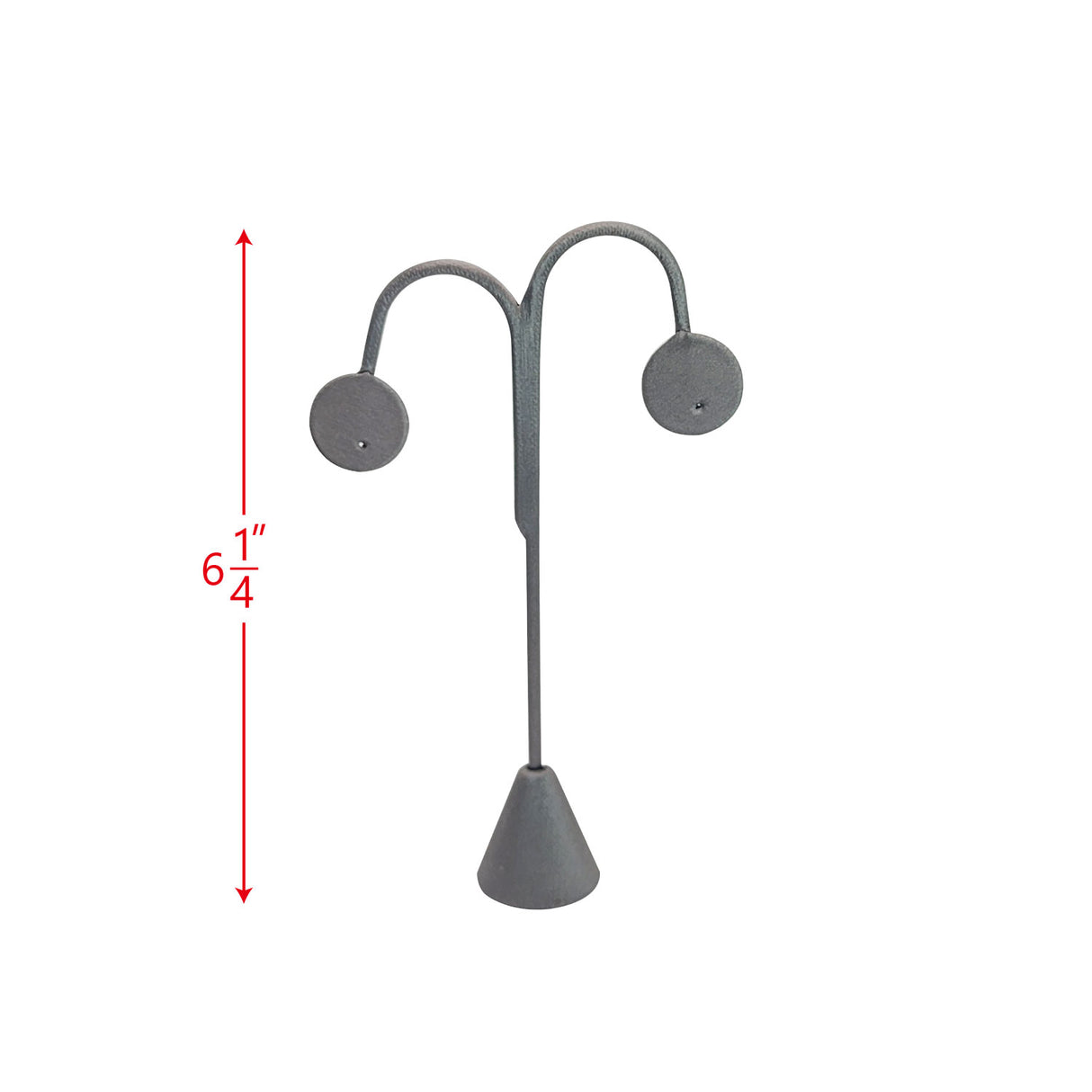 #ED-2413R-SG Steel Grey Leatherette Earring Display Tree