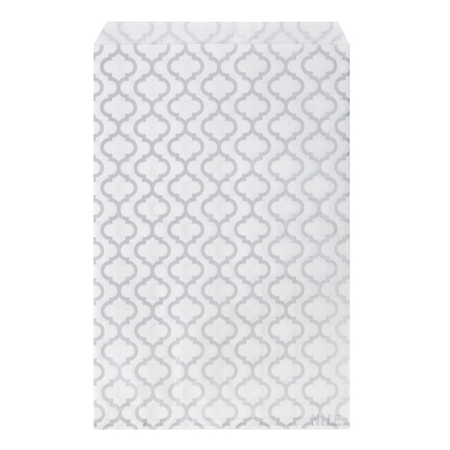 Silver Printed Paper Gift Bags